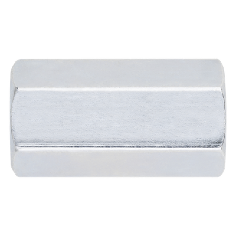 Cople Hexagonal Roscado / 3/8" (9.5 mm) / Unión de Varillas / Acabado Cincado / Llave 1/2"