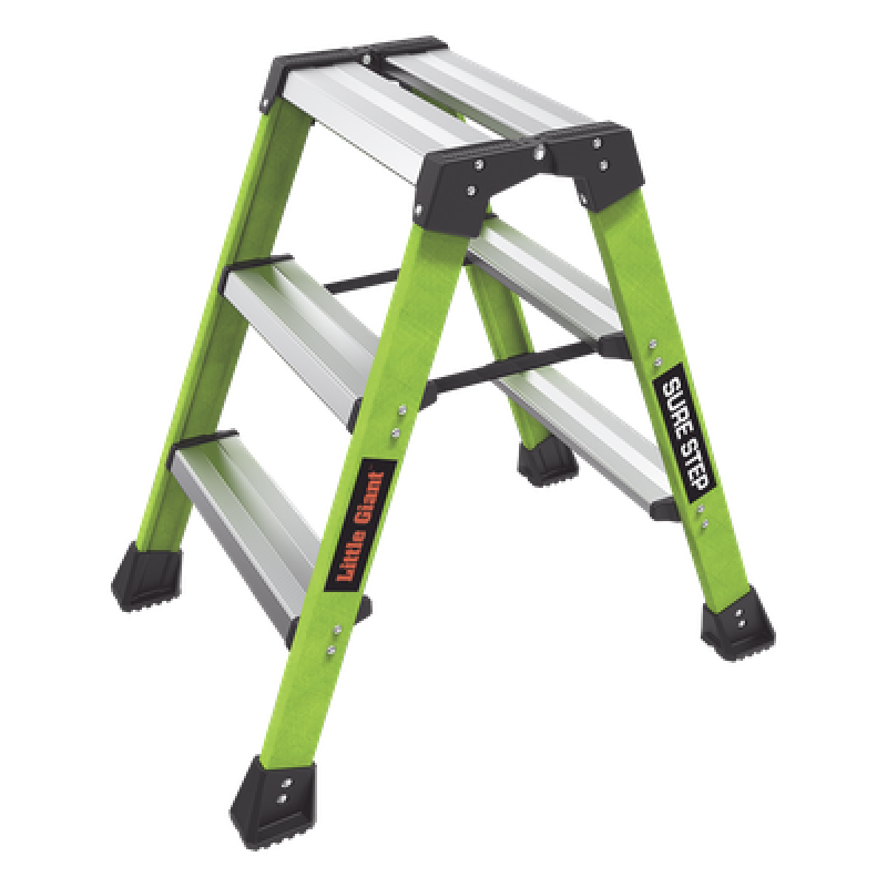 Taburete de Fibra de Vidrio / 2 Peldaños / Capacidad 170 kg (375 lbs) / Clasificación IAA / Plataforma 19x36 cm