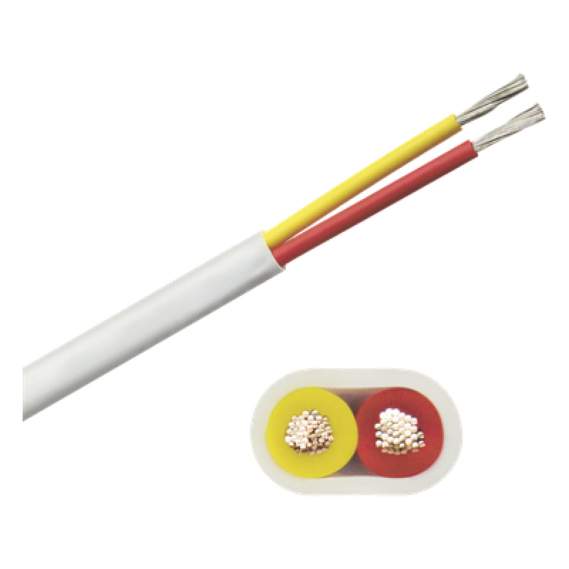 Rollo de cable plano grado marino calibre 14, de 2 conductores (rojo y amarillo) de 500 pies (152.4 m). de 2 conductores (rojo y amarillo)