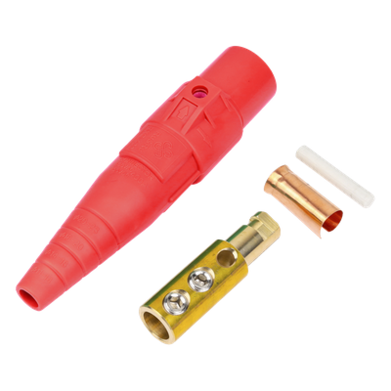 Conector Camlock Macho / 400 Amperes / 600V AC / Sección Cable 50-95 mm² / Compresión por Abrazadera / Plástico Ingeniería / Varios Colores