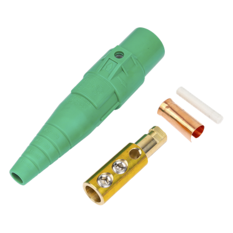Conector Camlock Macho / 400 Amperes / AC 600V / Sección Cable 50-95 mm² / Abrazadera Compresión / Plástico Ingeniería / Varios Colores