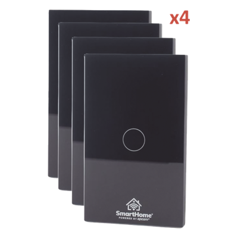 (Wifi) KIT 4 apagadores inteligentes Wifi compatibles con Alexa y GoogleHome
