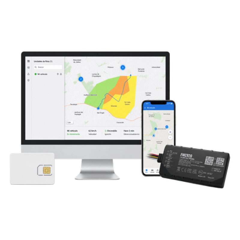 Kit Rastreador Vehicular 4G LTE CAT 1 / 2G / SIM 600MB Anual / Licencia GPS Anual
