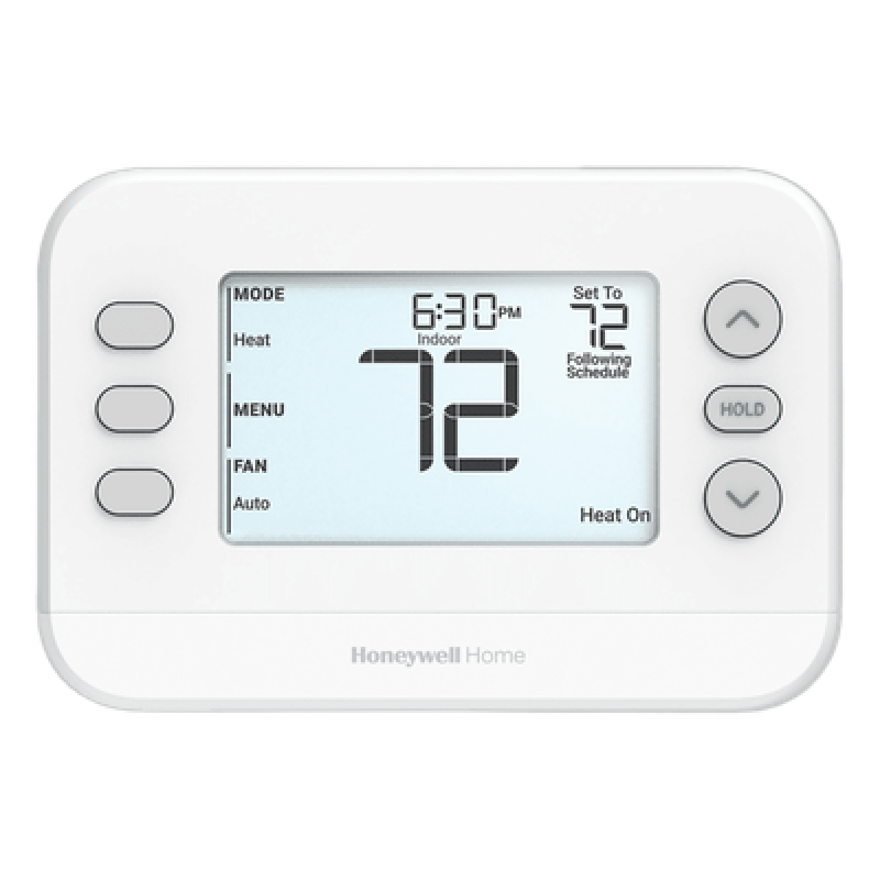 Termostato programable de una etapa 1H/1C con placa de montaje UWP, serie FocusPRO P200