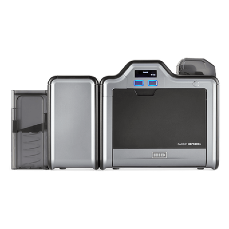 Impresora de Tarjetas HDP5000e / Retransferencia / Resolución 300 dpi / 16.7 Millones de Colores / Laminación y Codificación Opcional / Conexión USB y Ethernet / HID Global
