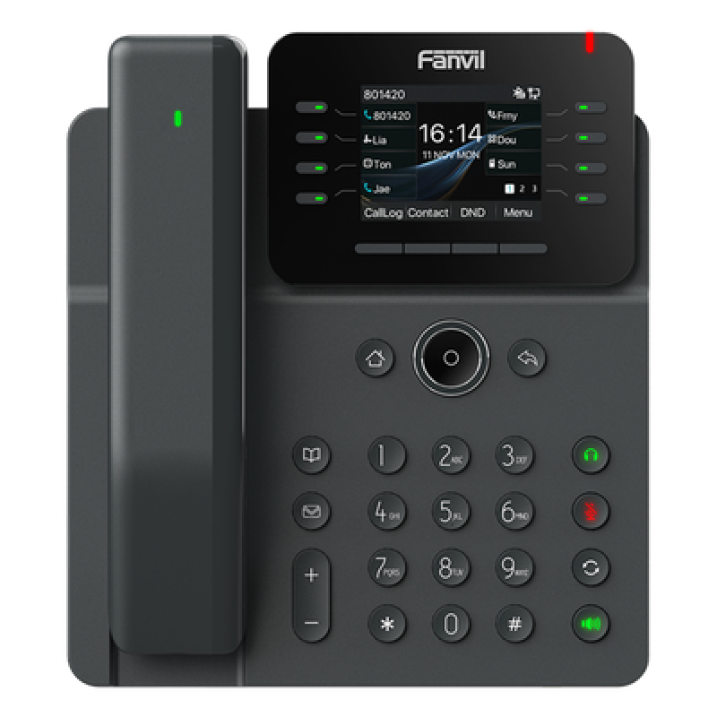 Teléfono IP / Handset Inalámbrico Bluetooth / 12 Líneas SIP / Pantalla IPS Táctil 2.8" HD / Conferencia 6 Vías / Puertos Gigabit / PoE 802.3af / OpenVPN / Hot Desking