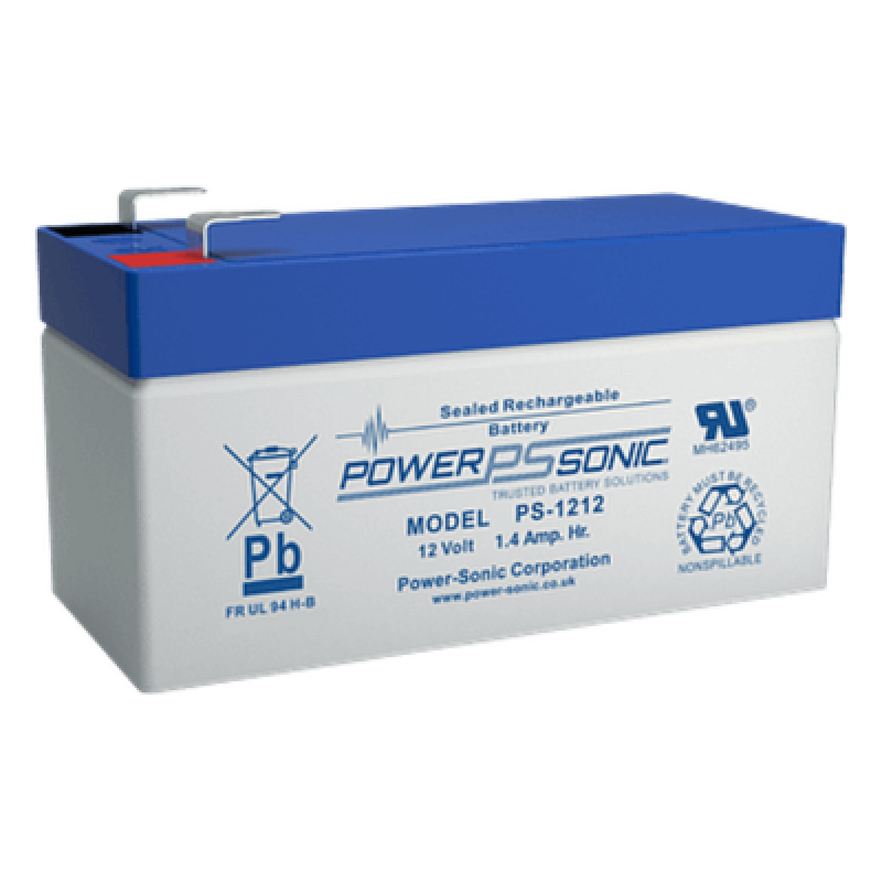 Batería de Respaldo AGM/VRLA / 12V / 1.4Ah / Terminales F1 / 5 Años Vida Útil / UL Reconocida