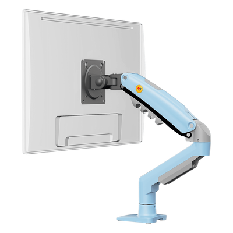 Brazo Ajustable para Monitor Ergonómico / Compatible con Monitores de 17" - 30" / Capacidad de Peso hasta 9 kg / Rotación 360° / Inclinación +85° a -30° / Giro 180° / Ajuste de Resorte de Gas / Color Azul