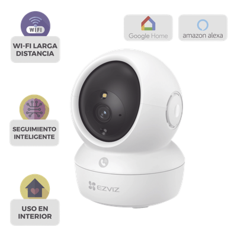 Cámara PT IP / 3 Megapixel / Wi-Fi Dual Band / Zoom Óptico 4x / IR 10 m (32.8 ft) / Audio Bidireccional / MicroSD 512GB