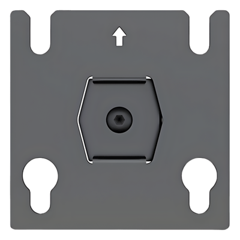 Accesorio - Placa Adaptadora para Panel LED 20 x 20.5 mm | Dimensiones 64 x 64 x 2 mm | Diámetro de Orificio Ø10.3 mm | Separación de Orificios 40 mm.