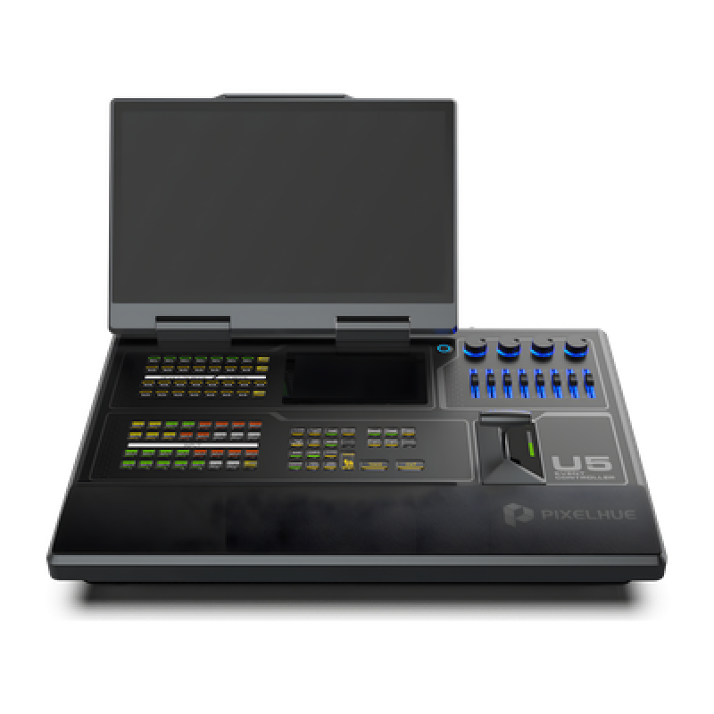 Controlador de Eventos / Pantalla Táctil 21.5" / Pantalla Inteligente 8" / 87 Botones LCD Programables / 4 Encoders y 8 Faders / HDMI 2.0 / 12G-SDI / Control MIDI y KVM / Diseño Plegable