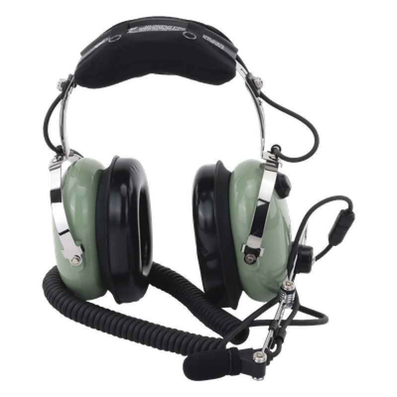 Auriculares de Aviación / Cancelación Activa de Ruido / Reducción 24 dB / Cable Espiral 1.5 m (4.9 ft) / Micrófono M-7A / Certificación FAA TSO