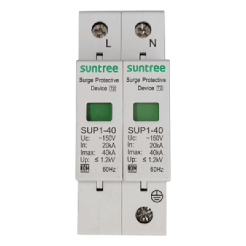 Supresor de Picos Transitorios / 230 Vca / 2 Polos / Tiempo de Respuesta <20 ns / Clase II / Riel DIN 35 mm / -40°C a +80°C