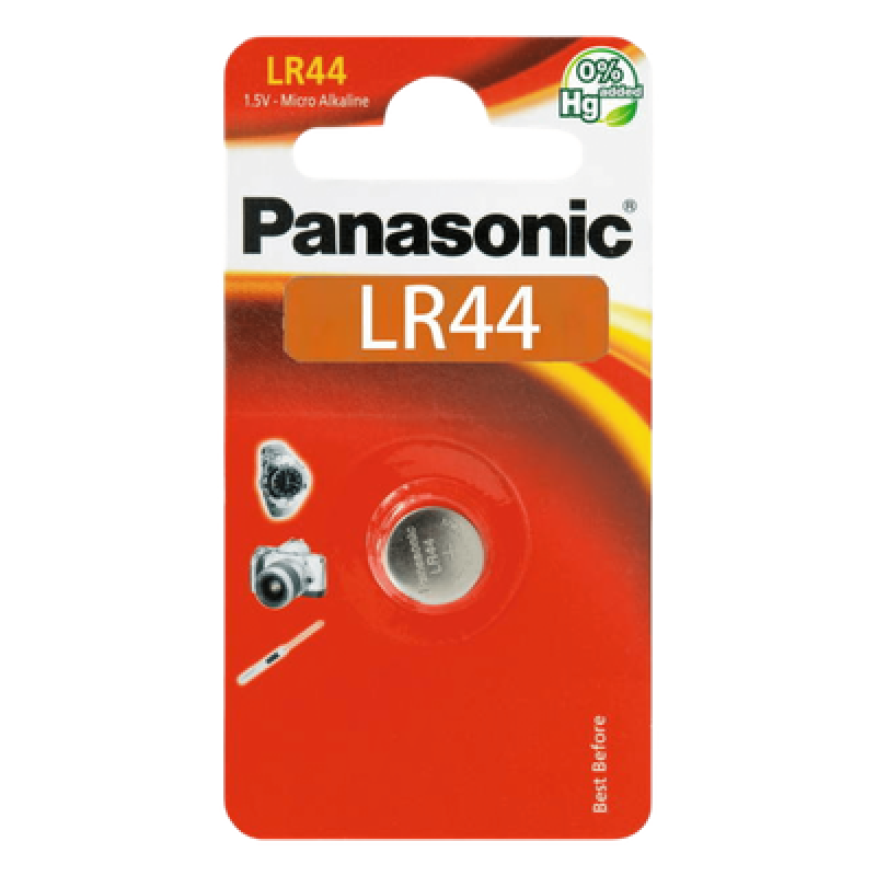 Batería Alcalina de Botón / 1.5 V / 110 mAh / LR44 / Acero Inoxidable Semihermético