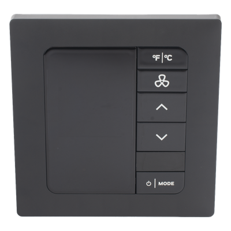 INNCOM e7 EMS / Termostato de Gestión Energética / 100-277 VAC / FCU 2 y 4 Tubos / BACnet MS/TP y Wi-Fi / Sensor PIR / Ónix Negro
