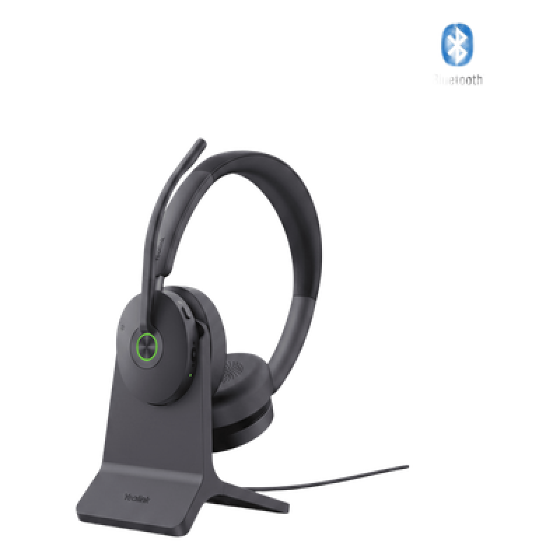 Diadema Bluetooth Yealink BH74 con Cancelación Activa de Ruido Híbrida, Base de Carga y Tecnología Acoustic Shield 3.0.