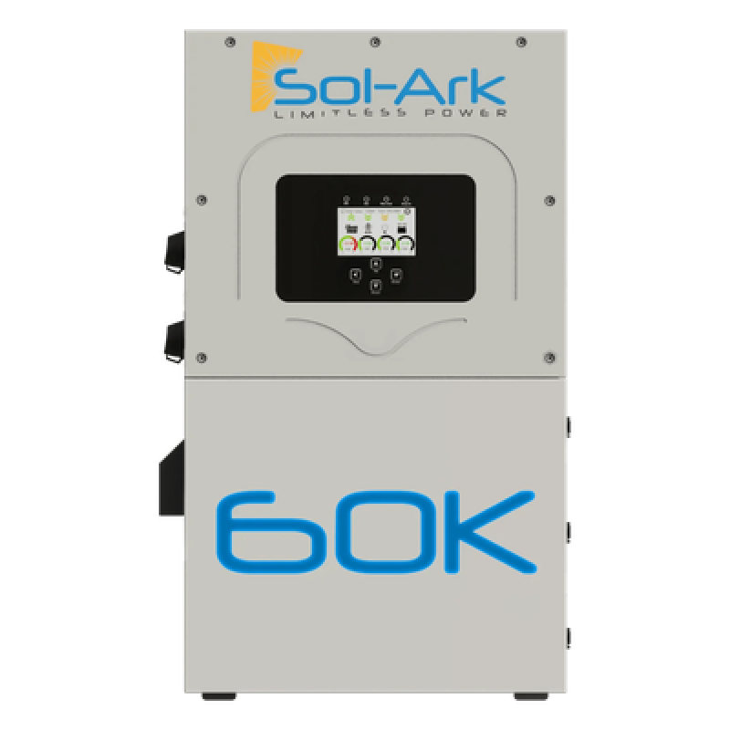 Inversor Híbrido Trifásico / 60 kW / 480 VCA / Acoplamiento CA/CC / IP65 / Baterías 160-800 VCC / Transferencia 5 ms