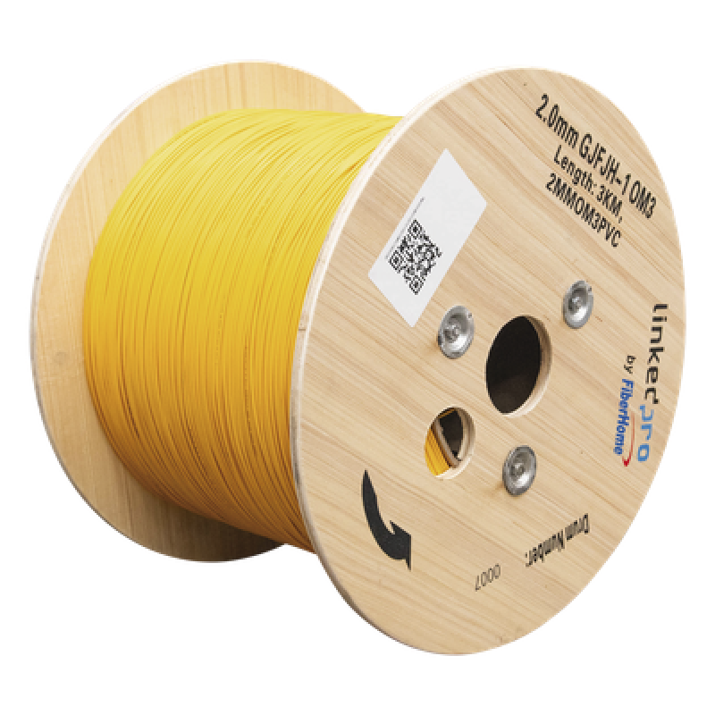 Cable de Fibra Óptica Multimodo OM3 / Simplex 1 Fibra / Tight Buffer 2.0 mm / Atenuación 3.5 dB/km @850nm / Precio por Metro / Hasta 2000 m (6561.7 ft) por Tramo
