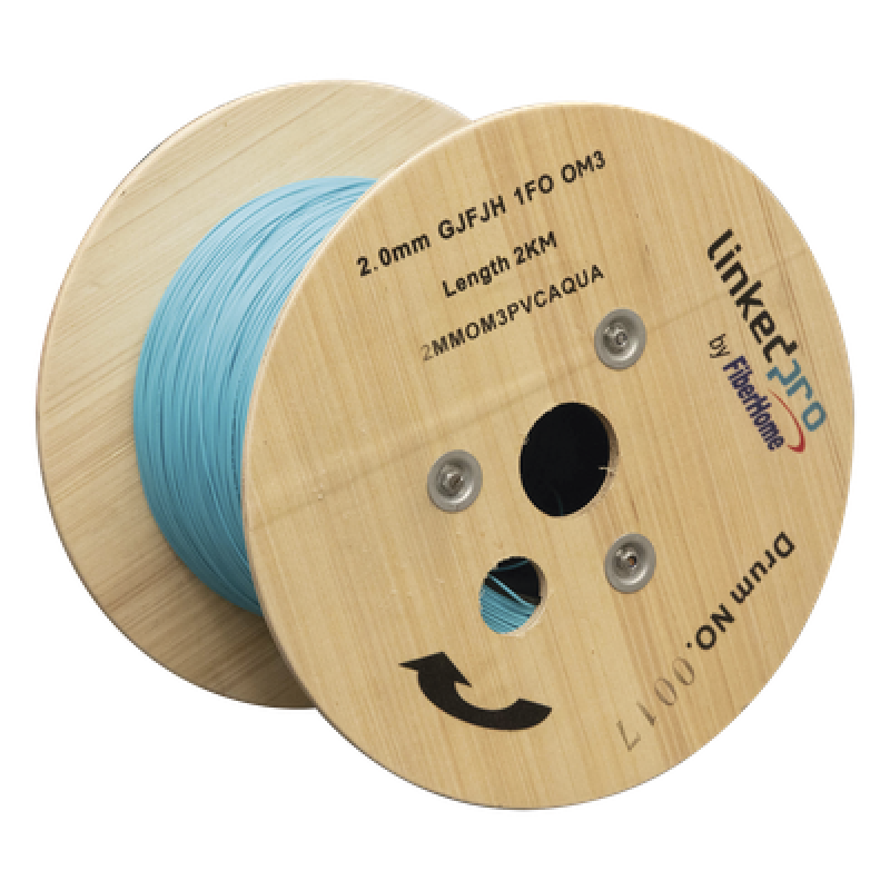 Fibra Óptica Multimodo OM4, 2 mm, Simplex, Tight Buffer (900 micras), Precio Por Metro, (Hasta 2000 Metros en un Solo Tramo de Cable)