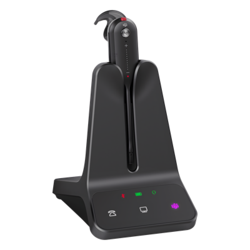 Auriculares mono Yealink WH63 E2 edición MS/ Base DECT/ Cancelación de ruido con 2 micrófonos/ Tres estilos de uso