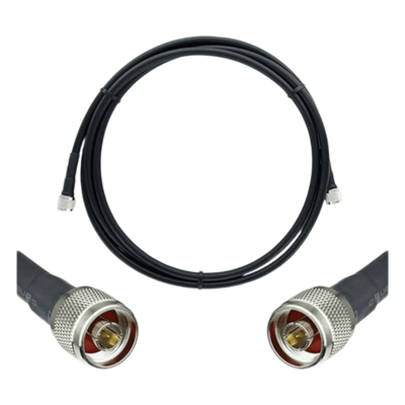 Jumper Coaxial de 50 Ohm con Cable Wilson-400 | Conector N Macho en los Extremos | 9.14 Metros (30 Pies) de Longitud.