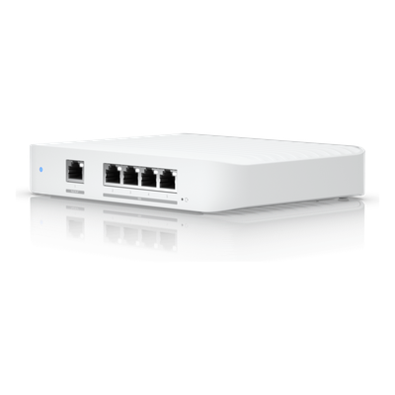 USW Flex XG Switch Capa 2, Compacto de 4 Puertos 10GbE, Puede ser Alimentado por un Puerto GbE PoE+ o con un Adaptador 5 Vcc USB-C