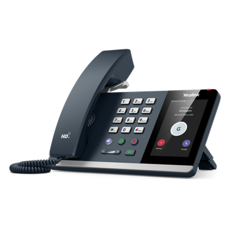 Teléfono IP / Pantalla Táctil 4 Pulgadas / HD Voice / Bluetooth 5.2 / Wi-Fi Dual Band / PoE / Certificación Microsoft Teams