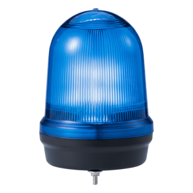 Luz de Señal LED Multifunción Voltaje 110-220 VCA, LED con 4 patrones Fijo, Flasheante, Simulación Giratorio y Estroboscópico / IP65 / -30 °C a +50 °C / Color Azul