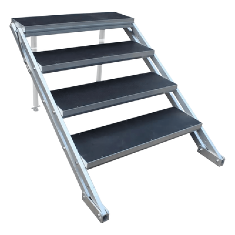 Escalera para Tarima de Escenario | Ajustable 100-170 cm | Antideslizante