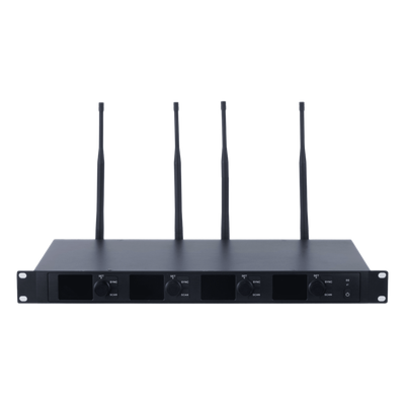 Receptor Micrófono Inalámbrico Digital UHF | Transmisión Digital U-Band pi/4-DQPSK | Distancia 80 mts | Encriptación de Audio | 2197 Ecualizaciones | 15625 Efectos de Reverberación | Pantalla LCD