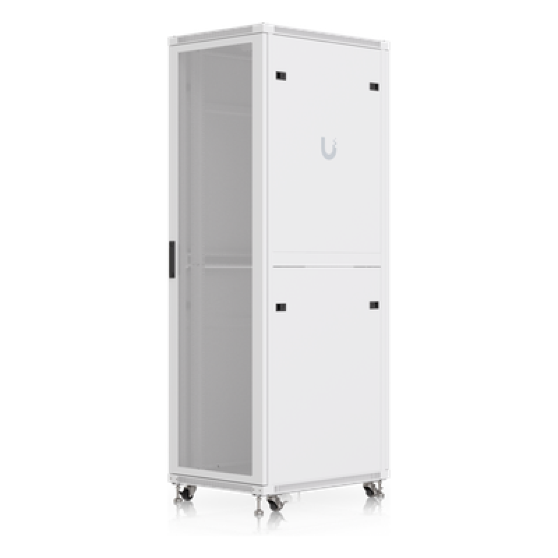 UACC Rack Cabinet 42U (600 × 800 mm) – Gabinete de Piso Totalmente Ensamblado con Ventiladores Integrados, Paneles Removibles, Ruedas con Seguro y Puerta Frontal Perforada para Óptimo Flujo de Aire