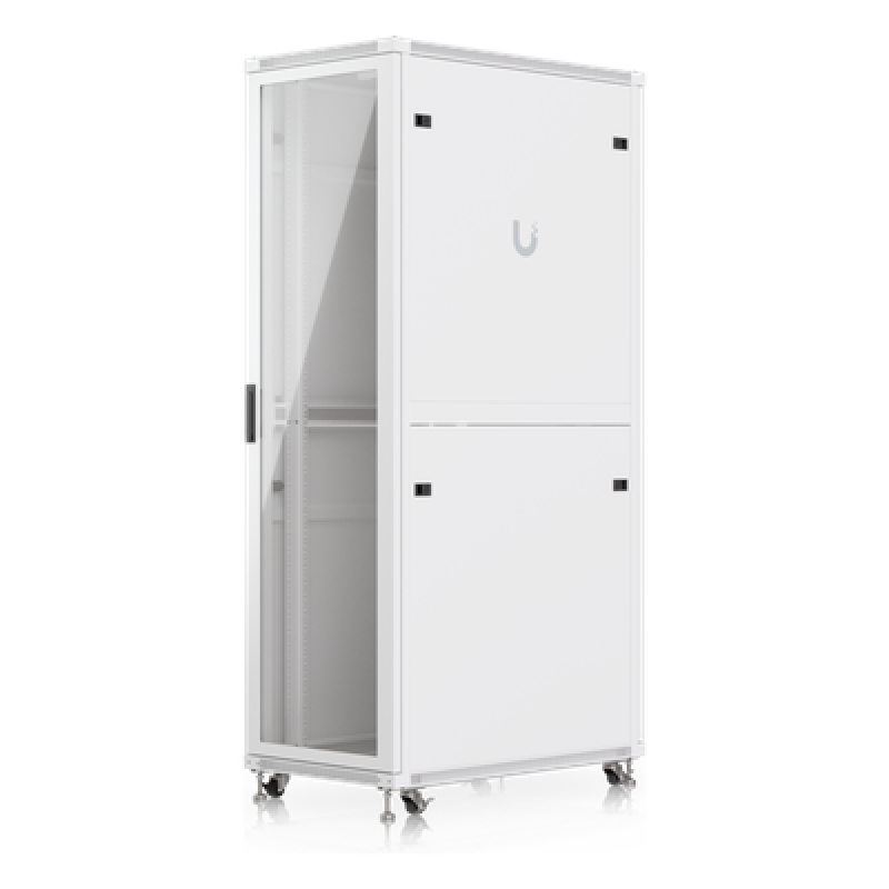 UACC Rack Cabinet 42U (600 × 1000 mm) – Gabinete de Piso Totalmente Ensamblado con Ventiladores Integrados, Paneles Removibles, Ruedas con Seguro y Puerta Frontal de Vidrio Templado