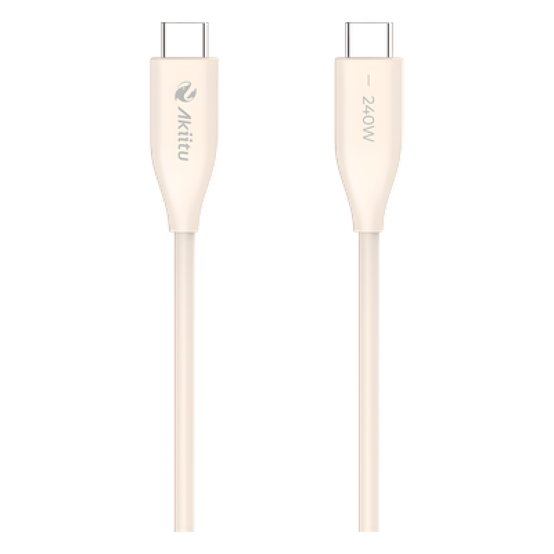 Cable de Carga USB-C a C / 1.5 Metros (4.92 Pies) / Potencia 240W / Fast-Charging / Velocidad Transferencia 480 Mbps / Tecnología GaN (Nitruro de Galio) / Material Silicona No Tóxica / Conector Aluminio Anodizado