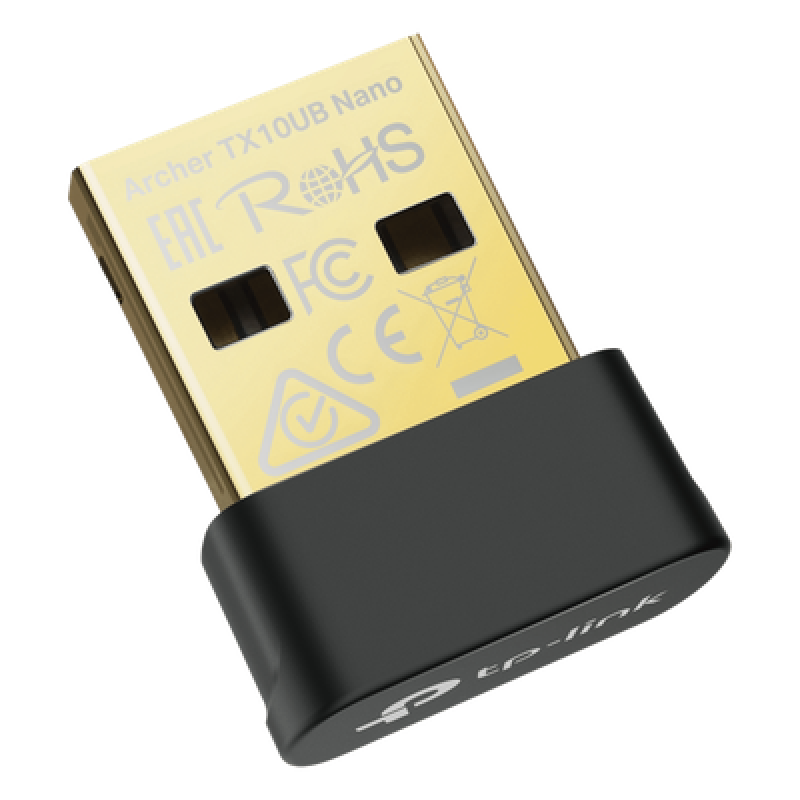 Adaptador USB Nano Wi-Fi 6 / Dual Band 600 Mbps en 5 GHz / 287 Mbps en 2.4 GHz / Bluetooth 5.3 BLE / WPA3 / Driver Pre-Cargado / 802.11ax