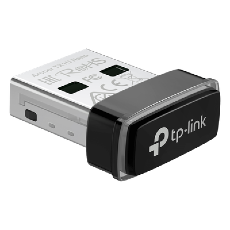 Adaptador USB Inalámbrico AX300 / Wi-Fi 6 2.4 GHz / 287 Mbps / Nano Size / OFDMA y MU-MIMO / Driver Pre-cargado / WPA2-PSK