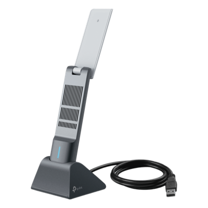Adaptador USB Wireless Wi-Fi 6 / AX3000 (2402 Mbps + 574 Mbps) / Antenas de Alta Ganancia / USB 3.0 / Baja Latencia Gaming / WPA3 / Cuna Desmontable con Cable 1.2 m (3.9 ft)