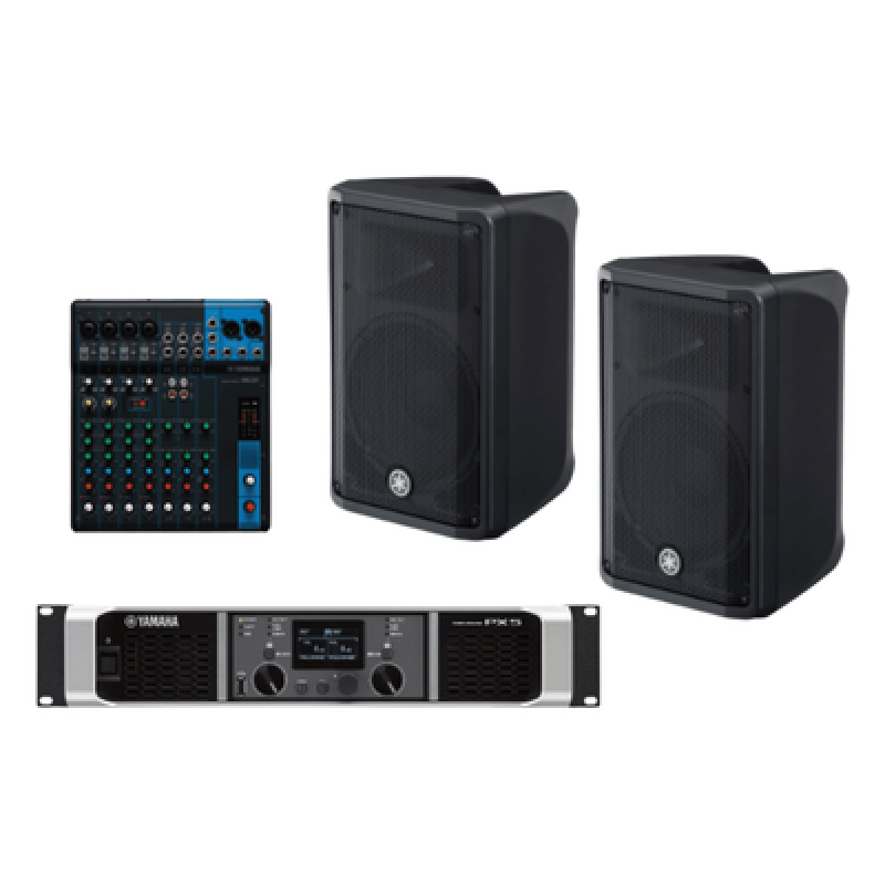 Kit Refuerzo Sonoro y Mixer | Incluye 2 Bocinas CBR10 | Amplificador PX5 | Mezclador MG10 | Ideal para PA