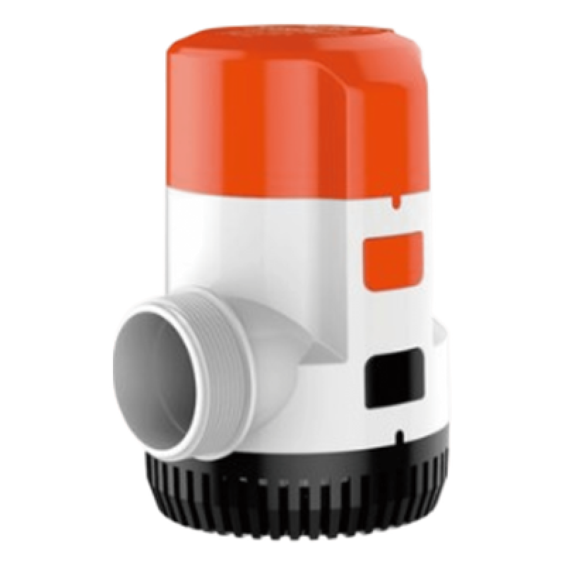 Bomba Sumergible / 3700 GPH (14000 LPH) / 12V CD / Impulsor Grande / Anti-Airlock / Conector Rápido / Puertos Rectos o 90°