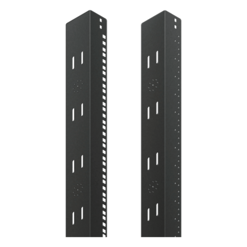 Ángulo con Tuerca Cuadrada de 19 pulgadas para rack ProLine, ajuste de 2000 mm, de acero, negro