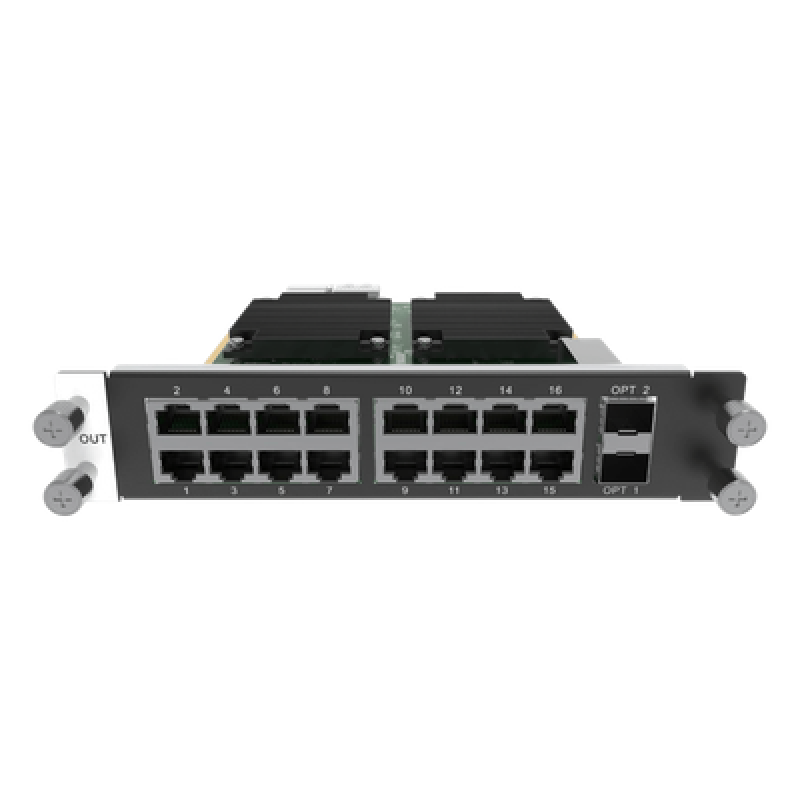Tarjeta de envío LED 4K / 16 puertos RJ45 Gigabit / 2 puertos STP / 10.4M píxeles / 2 slots