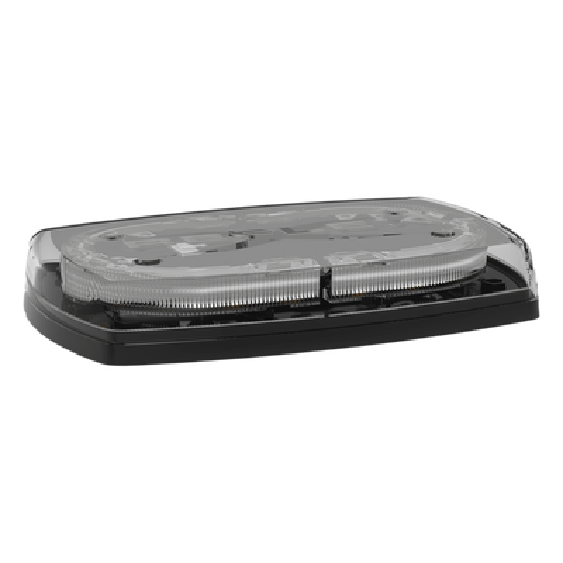 Mini torreta de 48 LED 10" Ámbar/Claro, Lente Transparente, Cableado
