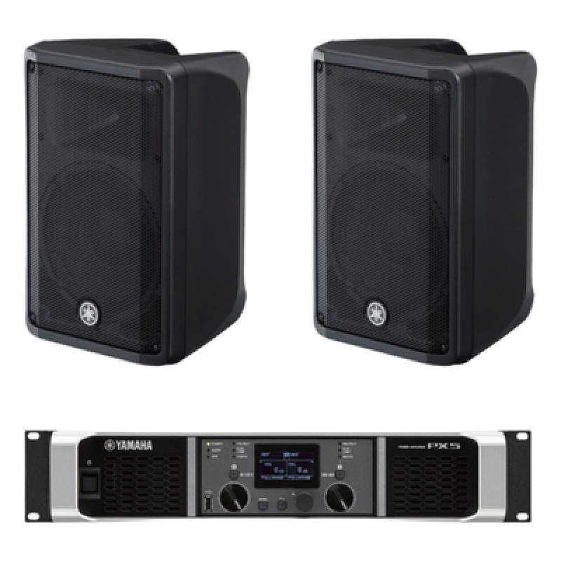 Kit Refuerzo Sonoro | Incluye 2 Bocinas CBR10 y 1 Amplificador PX5 | Ideal para Audio en primer Plano