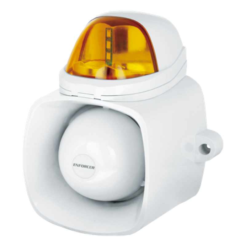Sirena con Luz Estroboscópica Autónoma / 115 dB / IP65 / Audio MP3-WAV / Megafonía 20 W / 12 VCD
