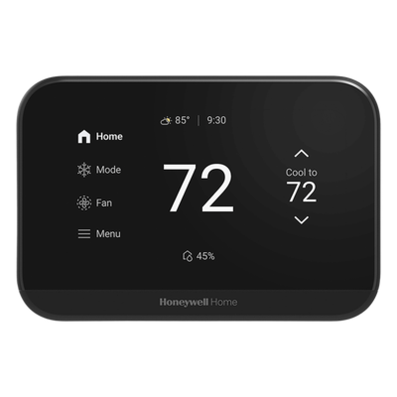 Termostato inteligente con pantalla táctil de 4.3 pulgadas, WiFi, Bluetooth y Matter, para bomba de calor 3H/2C o sistema convencional 2H/2C, color negro