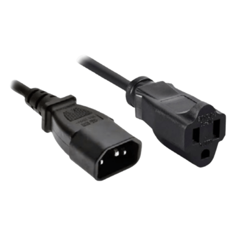 Cable de Alimentación / Conector C14 / Enchufe Estándar US / 60 cm (23.6 in) / Negro / Compatible NEO