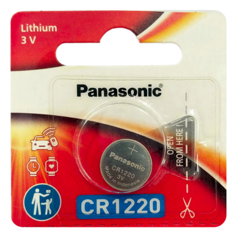 Batería de Litio tipo Moneda / 3V / 35mAh / CR1220 / No Recargable / -30°C a +60°C