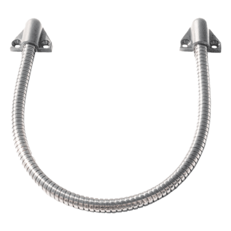 Loop Pasacable Color Plateado para Puertas / Acero Inoxidable / Ideal para Control de Acceso / Tapas de Plástico