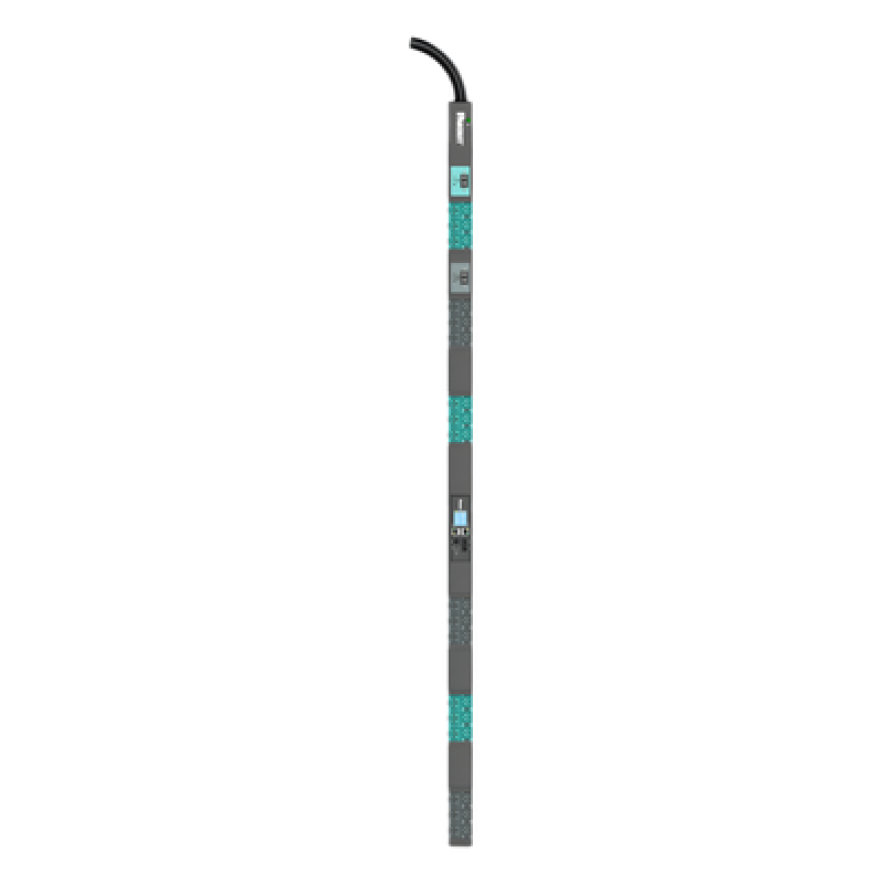 PDU Inteligente Monitoreable EL2P para Distribución de Energía, Enchufe de Entrada IEC 60309 2P+E 6h, Con 18 Salidas C13/C15 y 18 C13/C15/C19/C21, de Instalación Vertical, 230 Vca, 32 Amp