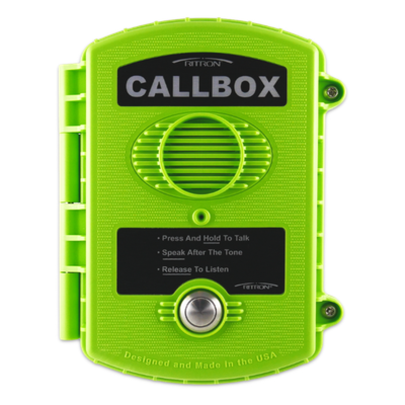 Callbox / Intercomunicador Inalámbrico Vía Radio UHF / 450-470 MHz / Gabinete de Policarbonato para Exteriores / Color Verde