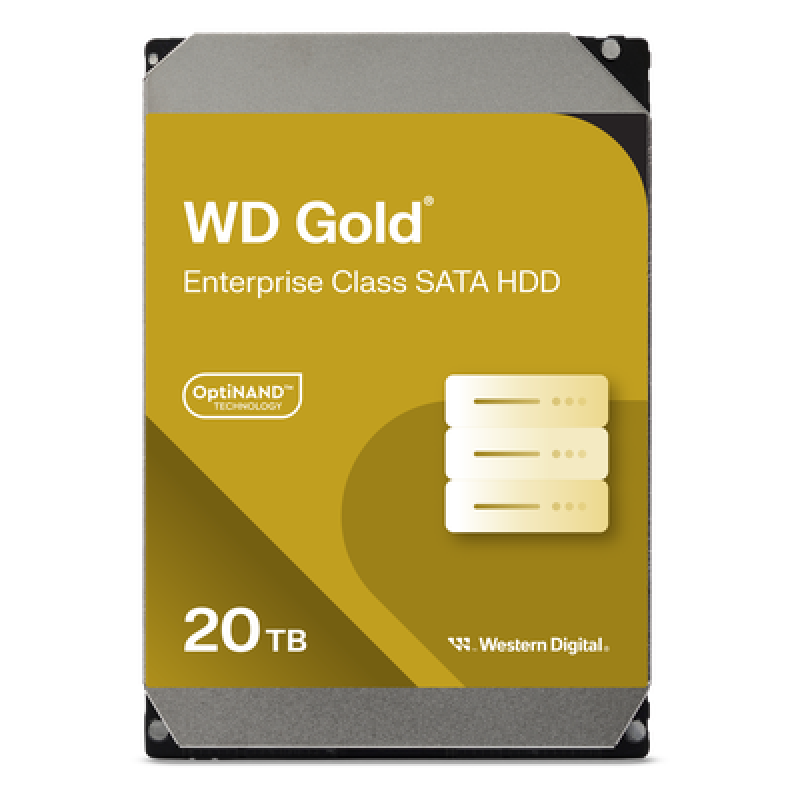 Disco Duro Empresarial WD Gold / SATA 6 Gb/s / 20 TB / 7200 RPM / Tecnología HelioSeal / ArmorCache / 5 Años Garantía / 2.5M Horas MTBF